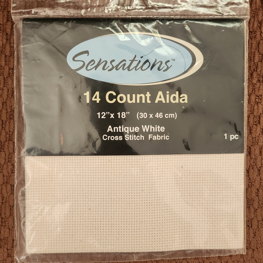 Cross Stitch Fabric Antique White 14 Count Aida 12"×18" Sensations